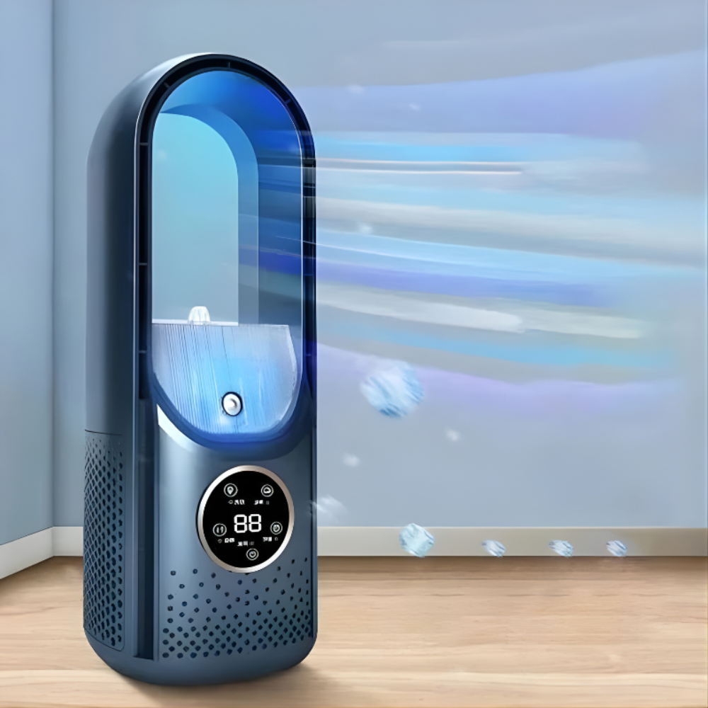 Portable Bladeless Air Conditioner – Quiet Compact & Sleep Mode Timer