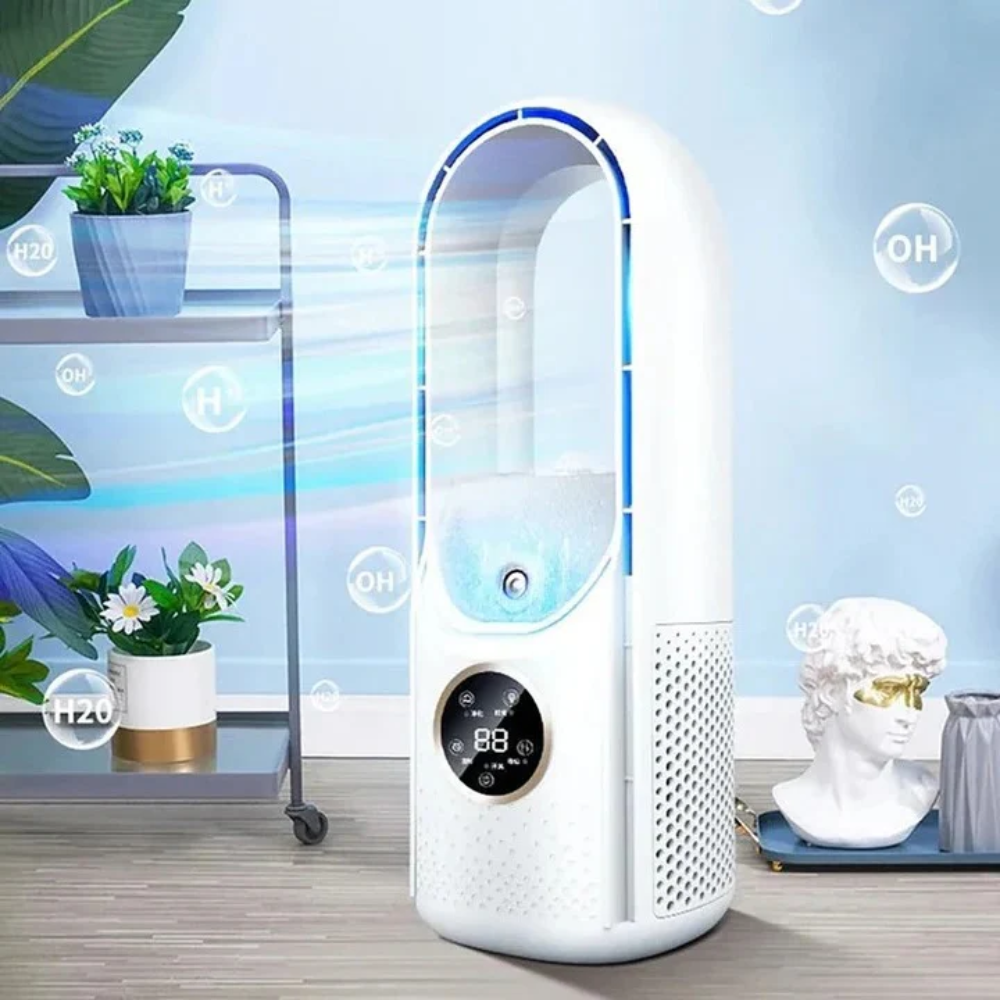 Portable Bladeless Air Conditioner – Quiet Compact & Sleep Mode Timer
