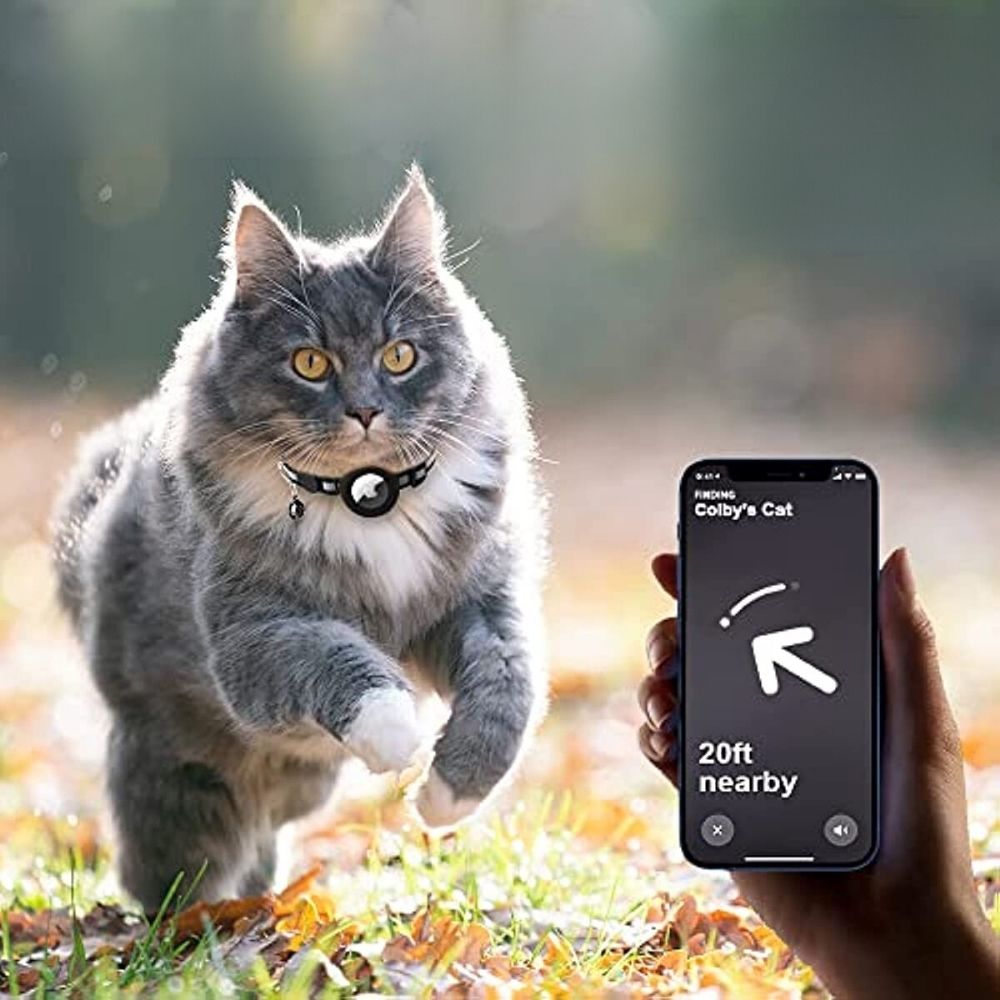 Cat GPS Tracker Collar – Reflective Waterproof Real-Time Location & Lightweight