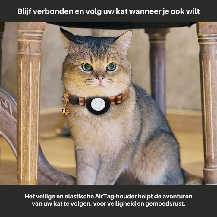 Cat GPS Tracker Collar – Reflective Waterproof Real-Time Location & Lightweight