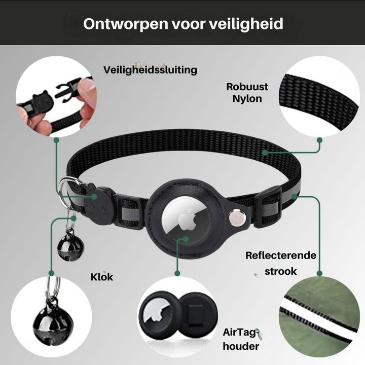 Cat GPS Tracker Collar – Reflective Waterproof Real-Time Location & Lightweight