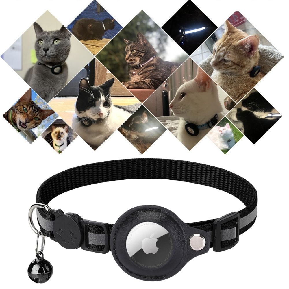 Cat GPS Tracker Collar – Reflective Waterproof Real-Time Location & Lightweight