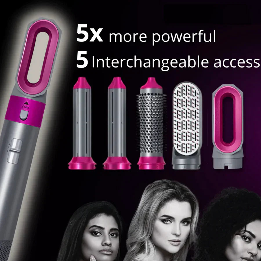 Women's 5-in-1 Hair Styler – Curl Straight Waves & Heat Protective