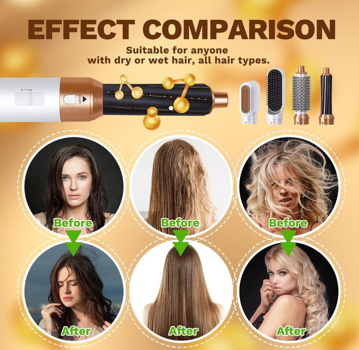 Women's 5-in-1 Hair Styler – Curl Straight Waves & Heat Protective