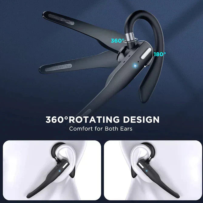 Bluetooth 5.1 Noise Cancelling Headset – Dual Mics Men's Wireless & Over-Ear