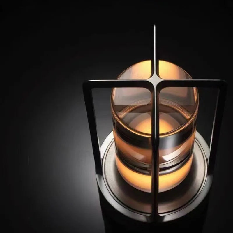 Cordless Nordic LED Table Lamp – Metal Touch Dimming & Rechargeable