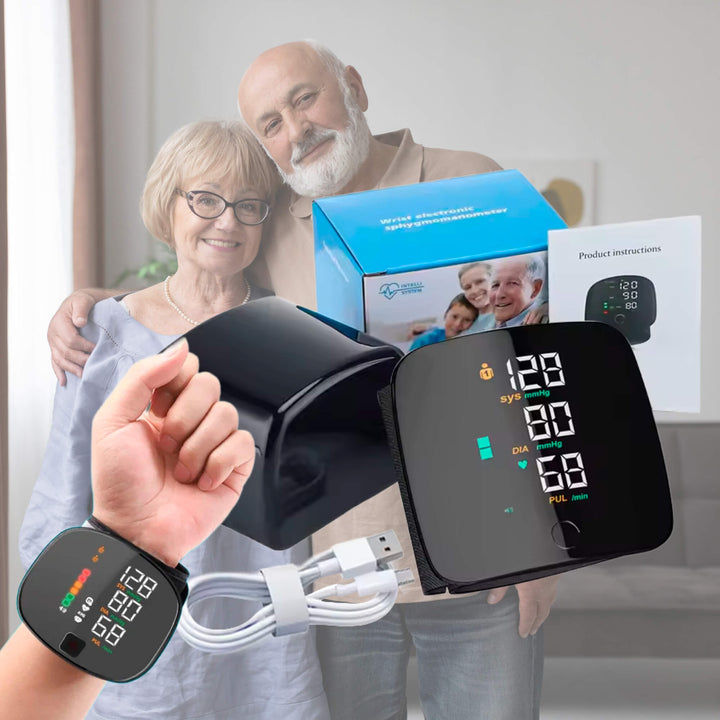 Wrist Blood Pressure Monitor – Smart Voice Alerts Digital & Portable