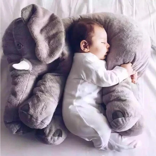 Baby Elephant Plush Pillow – Soft Stuffed Animal Snuggle & Kids Play