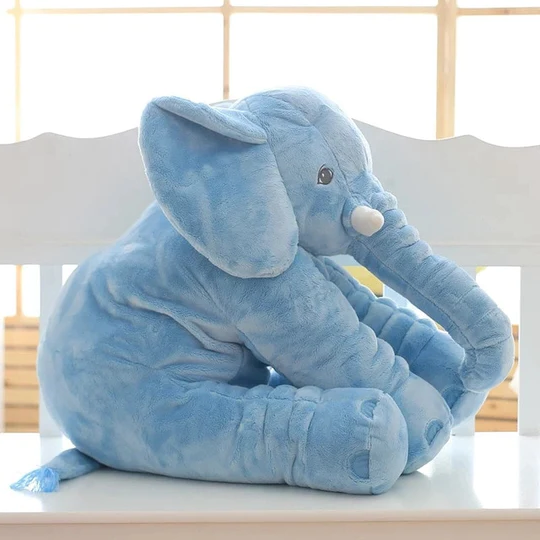 Baby Elephant Plush Pillow – Soft Stuffed Animal Snuggle & Kids Play