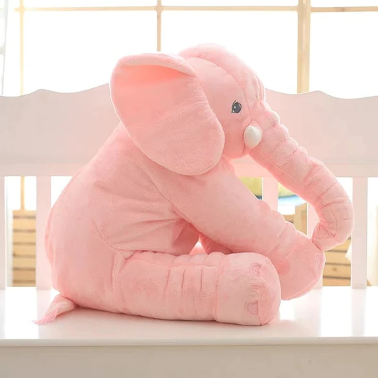 Baby Elephant Plush Pillow – Soft Stuffed Animal Snuggle & Kids Play