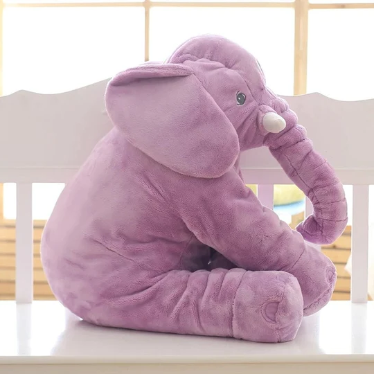 Baby Elephant Plush Pillow – Soft Stuffed Animal Snuggle & Kids Play