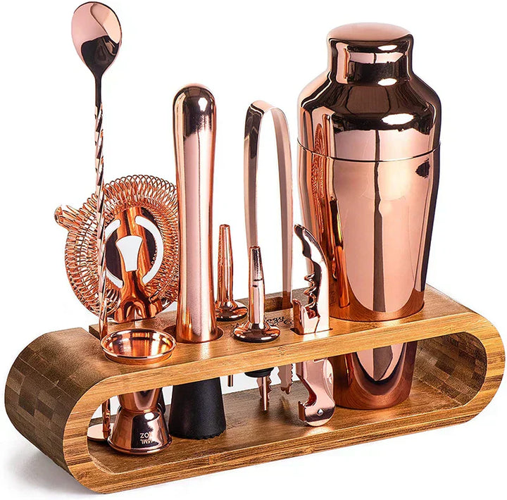 Cocktail Bar Kit – Metallic Mixology Set Bartender & Gift
