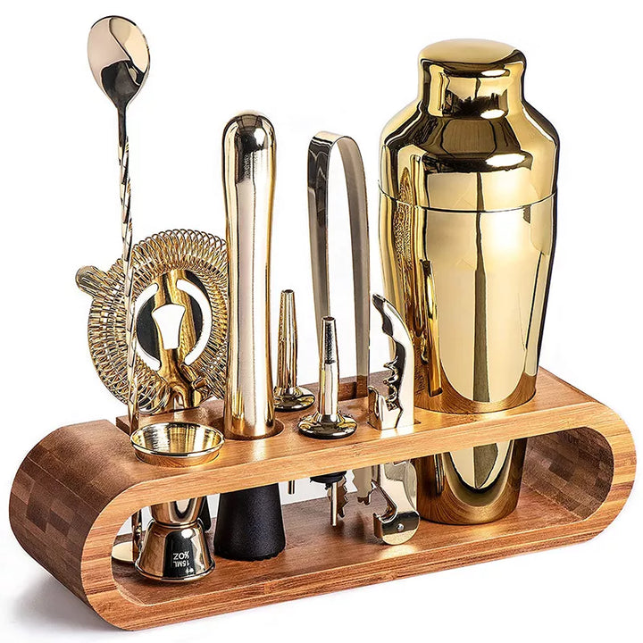 Cocktail Bar Kit – Metallic Mixology Set Bartender & Gift