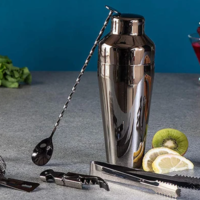 Cocktail Bar Kit – Metallic Mixology Set Bartender & Gift