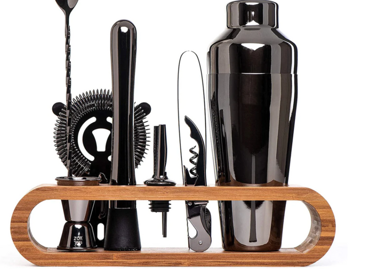 Cocktail Bar Kit – Metallic Mixology Set Bartender & Gift