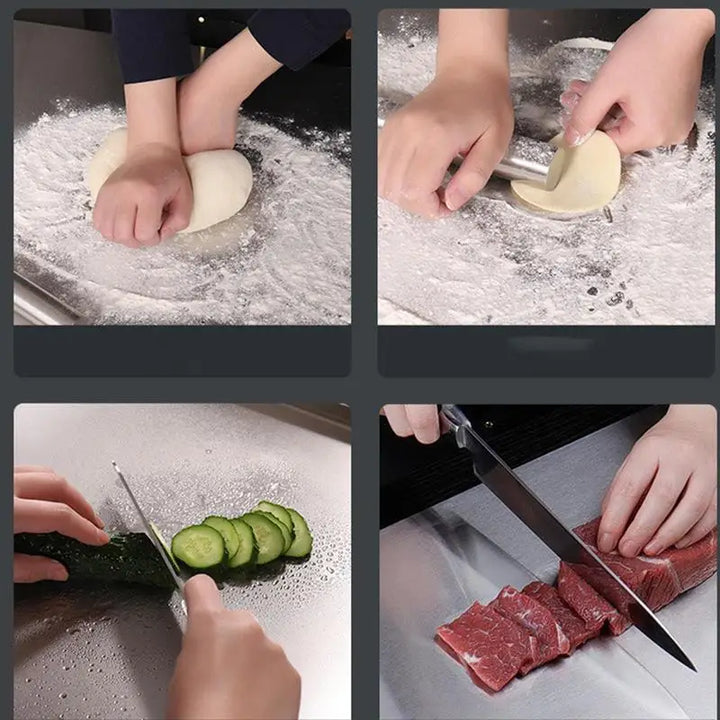 Stainless Steel Chopping Board – Hygienic Kitchen Food Prep & Easy Clean