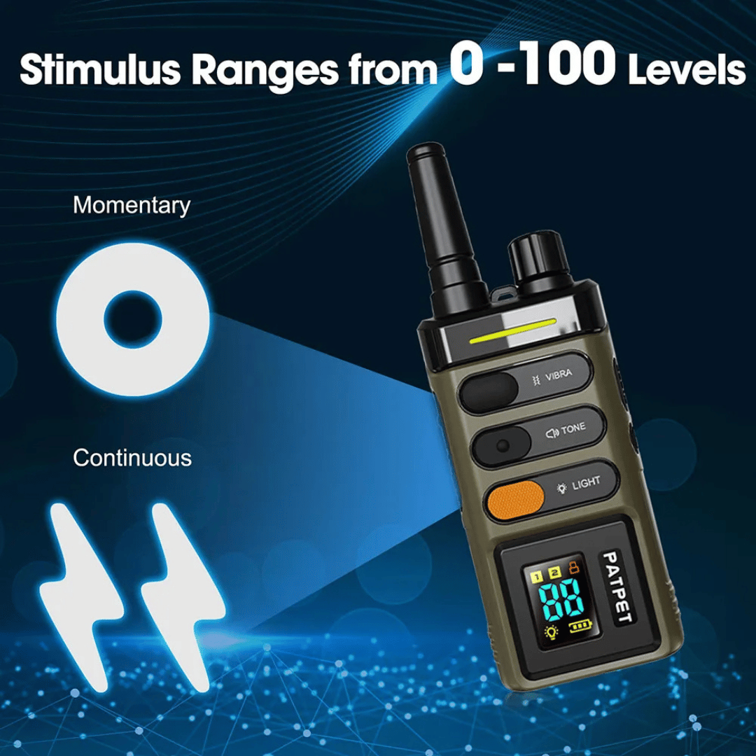 Dog Training Collar – 1 Mile Remote Range Large Dogs & Shock Vibration
