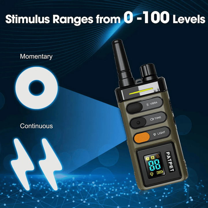 Dog Training Collar – 1 Mile Remote Range Large Dogs & Shock Vibration