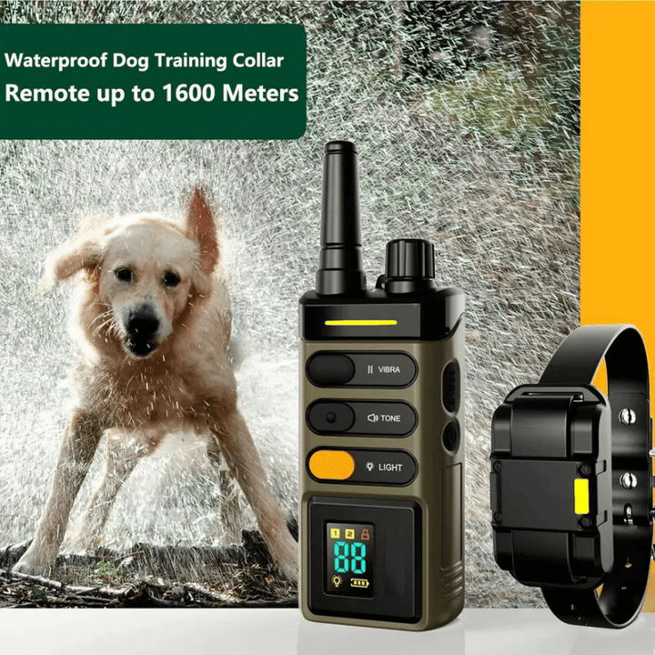 Dog Training Collar – 1 Mile Remote Range Large Dogs & Shock Vibration