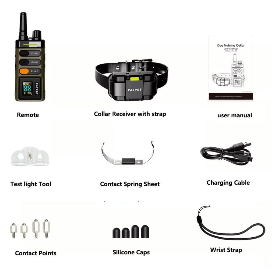Dog Training Collar – 1 Mile Remote Range Large Dogs & Shock Vibration