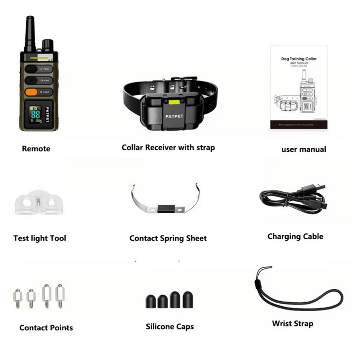 Dog Training Collar – 1 Mile Remote Range Large Dogs & Shock Vibration