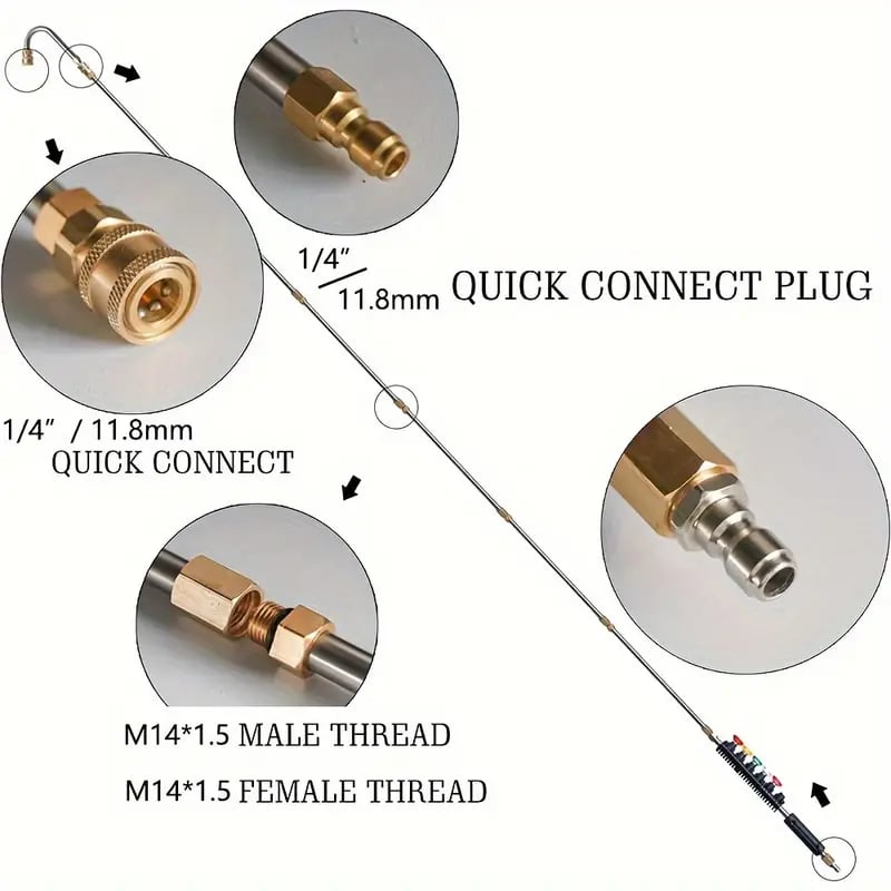 Pressure Washer Wand – 4000 PSI Telescoping Gutter & Roof