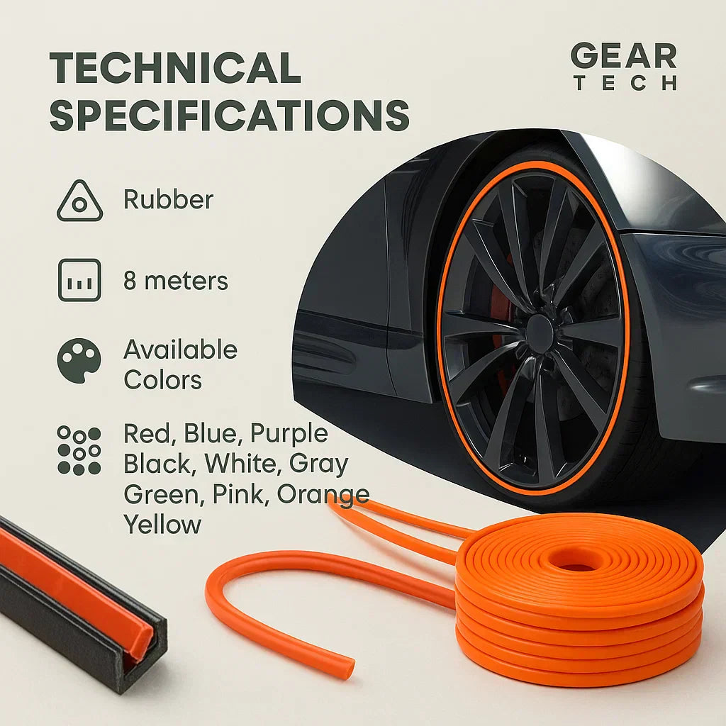 Alloy Wheel Rim Protector – Universal Fit Kerb Scrape Prevention & Unisex