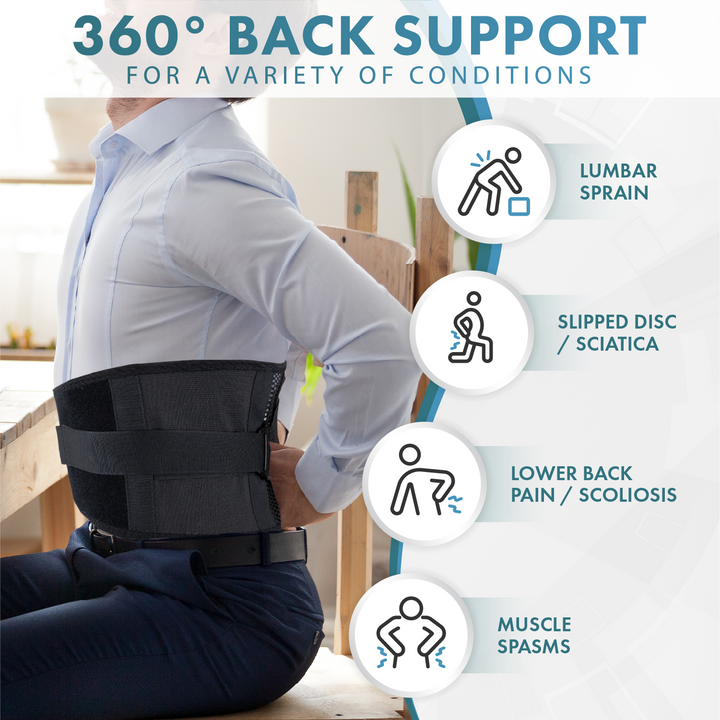 Lower Back Support Belt – Lightweight Unisex Pain Relief & Lumbar Stabilizer