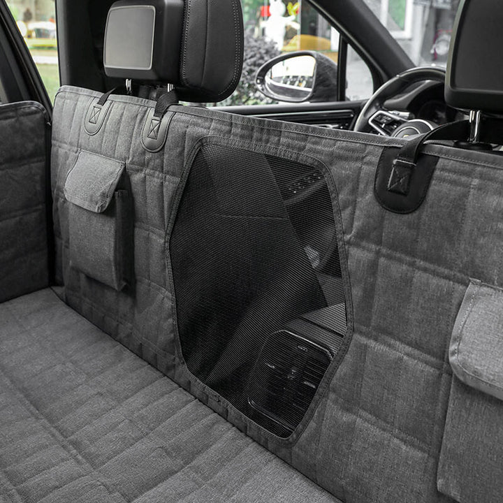 Waterproof Dog Car Seat Cover – Mesh Window Non-Slip & Easy Clean