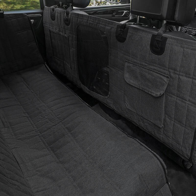 Waterproof Dog Car Seat Cover – Mesh Window Non-Slip & Easy Clean