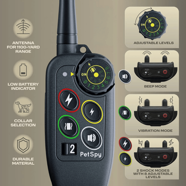 Dog Training E-Collar – 1000m Range Waterproof 3-Mode Remote