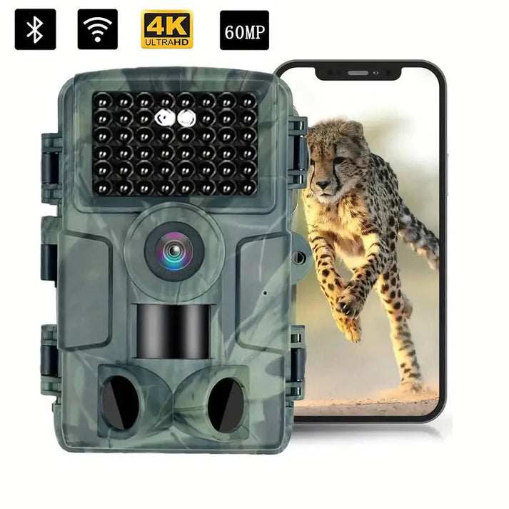 Wildlife Trail Camera – 4K Ultra HD 60MP App Control IP66