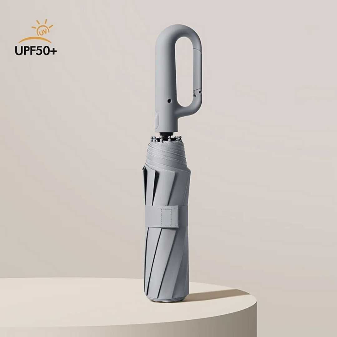 Windproof Auto Folding Umbrella – Reflective Strip Compact & UV Protection