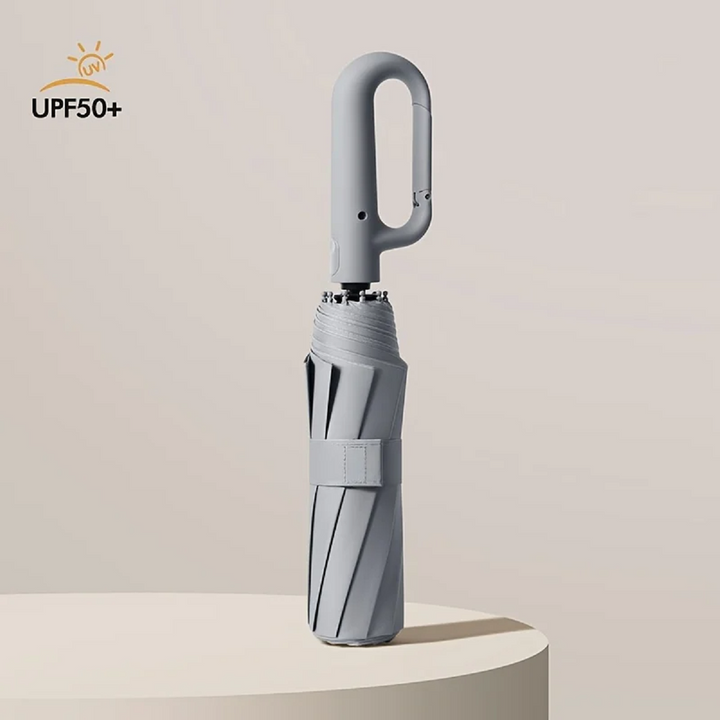 Windproof Auto Folding Umbrella – Reflective Strip Compact & UV Protection