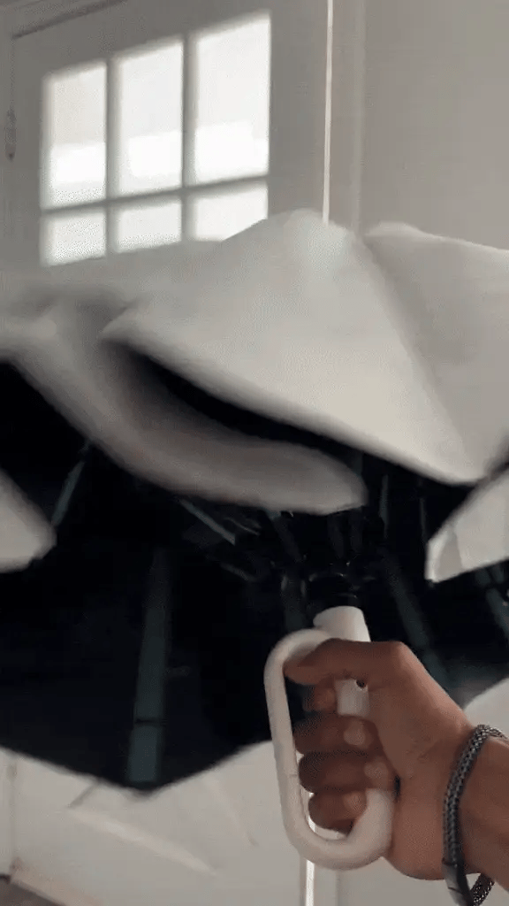 Windproof Auto Folding Umbrella – Reflective Strip Compact & UV Protection